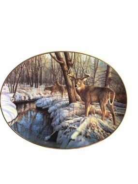 Vintage 1994 “Winter’s Calm By Greg Alexander Deer Plate Limited Edition Gift